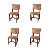 Set de 4 sillas de madera exterior Masgames Batea - 5