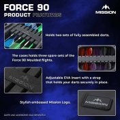 Funda Dardos Mission Force 90 Dart Case Eva Moulded Wallet - 4