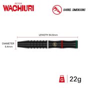 Dardos Winmau Peter Wachiuri 22gr 90% - 5
