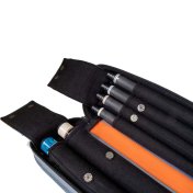 Funda taco billar Molinari Retro Soft 85cm 2P-4F Gris Naranja - 7