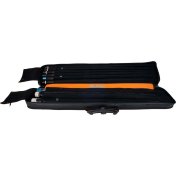 Funda taco billar Molinari Retro Soft 86cm 3P-6F Negro Naranja - 6