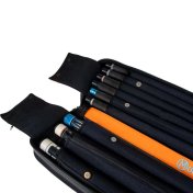 Funda taco billar Molinari Retro Soft 86cm 3P-6F Negro Naranja - 7
