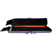 Funda taco billar Molinari Retro Soft 86cm 3P-6F Gris Naranja - 6