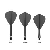 Plumas Shot Darts Deck System Kite Negra  - 2