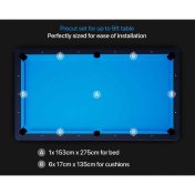 Paño Precortado GoCloth GP801 Para Pool y Carambola King Blue 9FT - 4