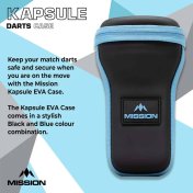 Funda Dardos Mission Kapsule Eva Case Negro y Azul - 3