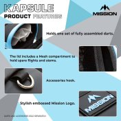 Funda Dardos Mission Kapsule Eva Case Negro y Azul - 4
