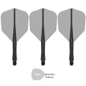 Plumas Caliburn Moulded No6 Shape Short Negro Transparente - 2