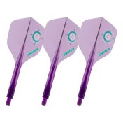 Plumas Condor Axe Shape 120 The Sniper Morado Transparente M 24.0mm 3 Uds. - 2