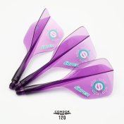 Plumas Condor Axe Shape 120 The Sniper Morado Transparente L 30.0mm 3 Uds. - 3