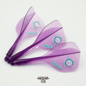 Plumas Condor Axe Standard 120 The Sniper Morado Transparente S 18.0mm 3 Uds. - 3