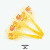 Plumas Condor Axe Shape Thunder Bite Amarillo Claro XL 37.5mm 3 Uds. - 3