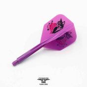Plumas Condor Axe Shape Black Cat Morado S 21.5mm 3 Uds. - 2