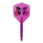 Plumas Condor Axe Shape Black Cat Morado S 21.5mm 3 Uds. - 1