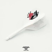 Plumas Condor Axe Shape Black Cat Blanco L 33.5mm 3 Uds. - 2