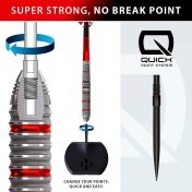 Dardos Harrows Damon Heta V4 Quick Point Steel 90% 21g  - 6