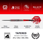 Dardos Harrows Damon Heta V4 Quick Point Steel 90% 25g  - 7