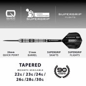 Dardos Harrows Supergrip Tapered Quick Point 90% 30g  - 5