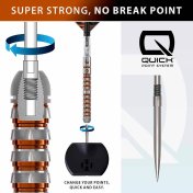 Dardos Harrows Luke Woodhouse V3 Quick Point 90% 25g  - 6