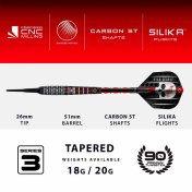 Dardos Harrows Darts Ryan Searle V3 90% 18gr - 2