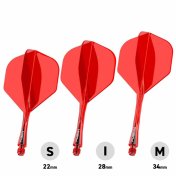 Plumas Winmau Darts Fusion Roja Short 22-64mm N6 Shape - 2