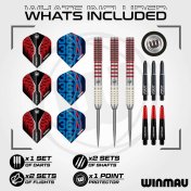 Dardos Winmau Jack Johnson P.Metal 90% 24gr - 3