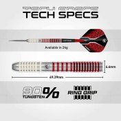 Dardos Winmau Jack Johnson P.Metal 90% 24gr - 6