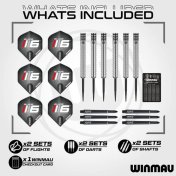 PACK DIANA WINMAU BLADE 6 TRIPLE CORE + SURROUND BLADE 6 TRIPLE CORE + 6 DARDOS DE TUNGSTENO + LINEA DE TIRO BLADE 6 TRIPLE CORE - 3