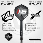 PACK DIANA WINMAU BLADE 6 TRIPLE CORE + SURROUND BLADE 6 TRIPLE CORE + 6 DARDOS DE TUNGSTENO + LINEA DE TIRO BLADE 6 TRIPLE CORE - 4
