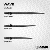 Punta Winmau Switch Point Wave Black 26mm - 3