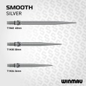 Punta Winmau Switch Point Smooth Silver 26mm - 3