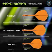 Plumas Winmau Darts Fusion Naranja Medium 34-76mm N6 - 4