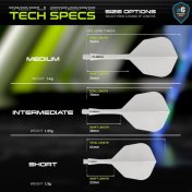 Plumas Winmau Darts Fusion Blancas Medium 34-76mm N6 - 4