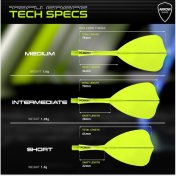 Plumas Winmau Darts Fusion Arrow Amarillo Transparente Short 22-64mm - 4