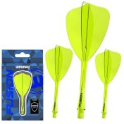 Plumas Winmau Darts Fusion Arrow Amarillo Transparente Intbetween 28-70mm - 3