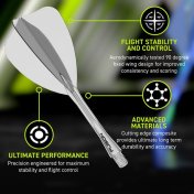 Plumas Winmau Darts Fusion Arrow Transparente Short 22-64mm - 5