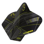 Plumas Winmau Darts Prism Delta Michael Van Gerwen Black Green Bow  - 2