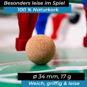 Bola Futbolin Corcho Natural 34mm 13 gramos 10 unid - 3