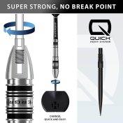 Dardos Harrows Supergrip Bomb Quick Point 90% 23g Punta de Acero - 5