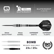 Dardos Harrows Supergrip Bomb Quick Point 90% 25g Punta de Acero - 3