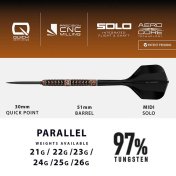 Dardos Harrows Wolfram Trinity Quick Point 97% 26g - 3