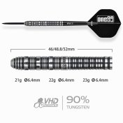 Dardos One80 Boris Koltsov Signature Dart Steeltip 21g 90%  - 2