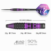 Dardos One80 Foxide F2 Steeltip 22g 90%  - 2