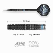 Dardos One80 Griptron GT1 Softip 20g 90%  - 2