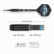 Dardos One80 Griptron GT3 Softip 20g 90%  - 2