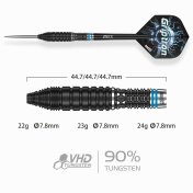 Dardos One80 Griptron GT3 Steeltip 22g 90%  - 2