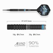 Dardos One80 Griptron GT4 Softip 20g 90%  - 2