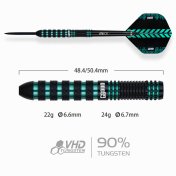 Dardos One80 Jesus Noguera Perea Steeltip 24g 90%  - 2