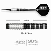 Dardos One80 Terry Tan Signature Dart Softip 22g 90%  - 2