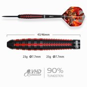 Dardos One80 Vaelkris V05 Steeltip 25g 90%  - 2